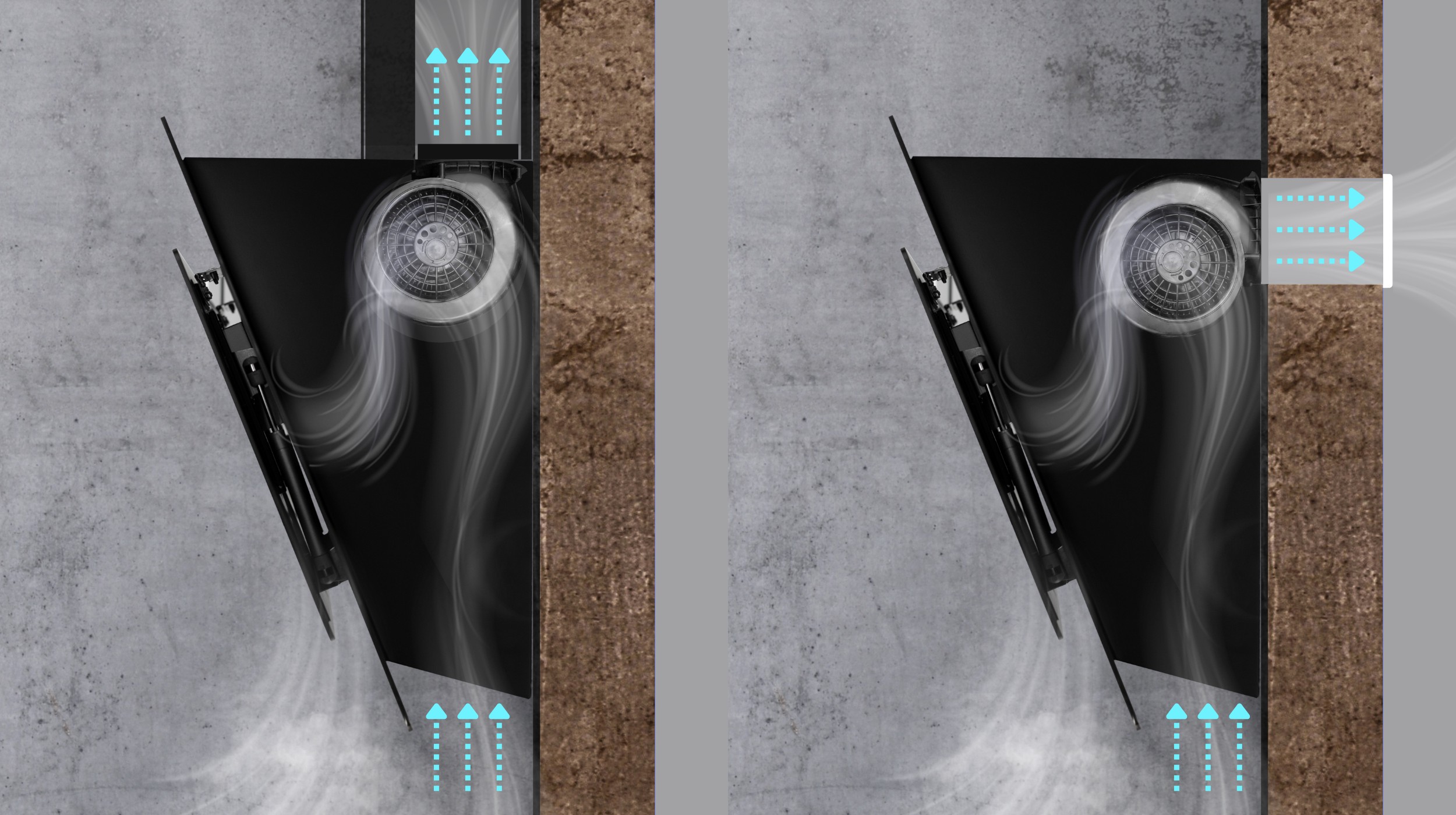 Vertical - Horizontal Exhaust